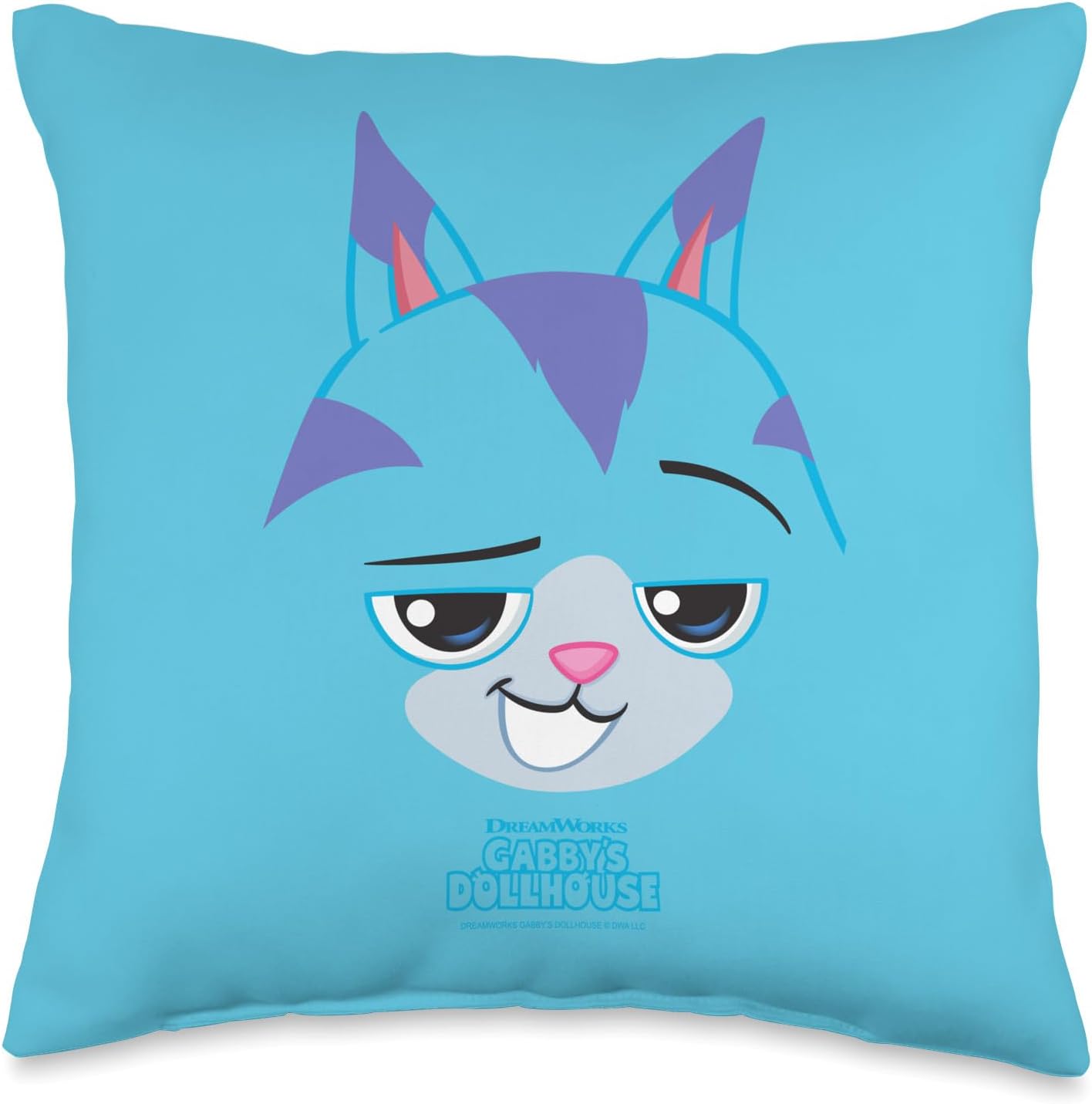 DreamWorks Gabby's Dollhouse CatRat Big Face Halloween Throw Pillow