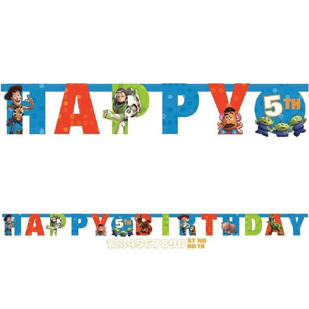 amscan Toy Story Letter Banner 10 Ft.,Multi Color,10Feet x 10