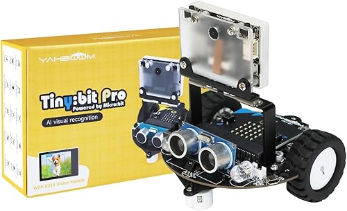 Yahboom Kit robótico de juguete para estudiantes de Microbit Programación Visual Autónoma Conducción Programación Smart Robot Kit Proyectos STEM
