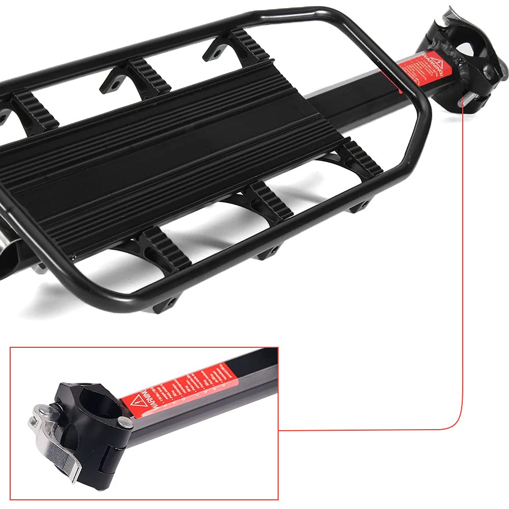 Estante trasero ajustable para bicicleta, asiento de bicicleta de aleación de aluminio, estante de equipaje, soporte trasero universal para bicicleta de montaña, equipo de ciclismo con accesorio para