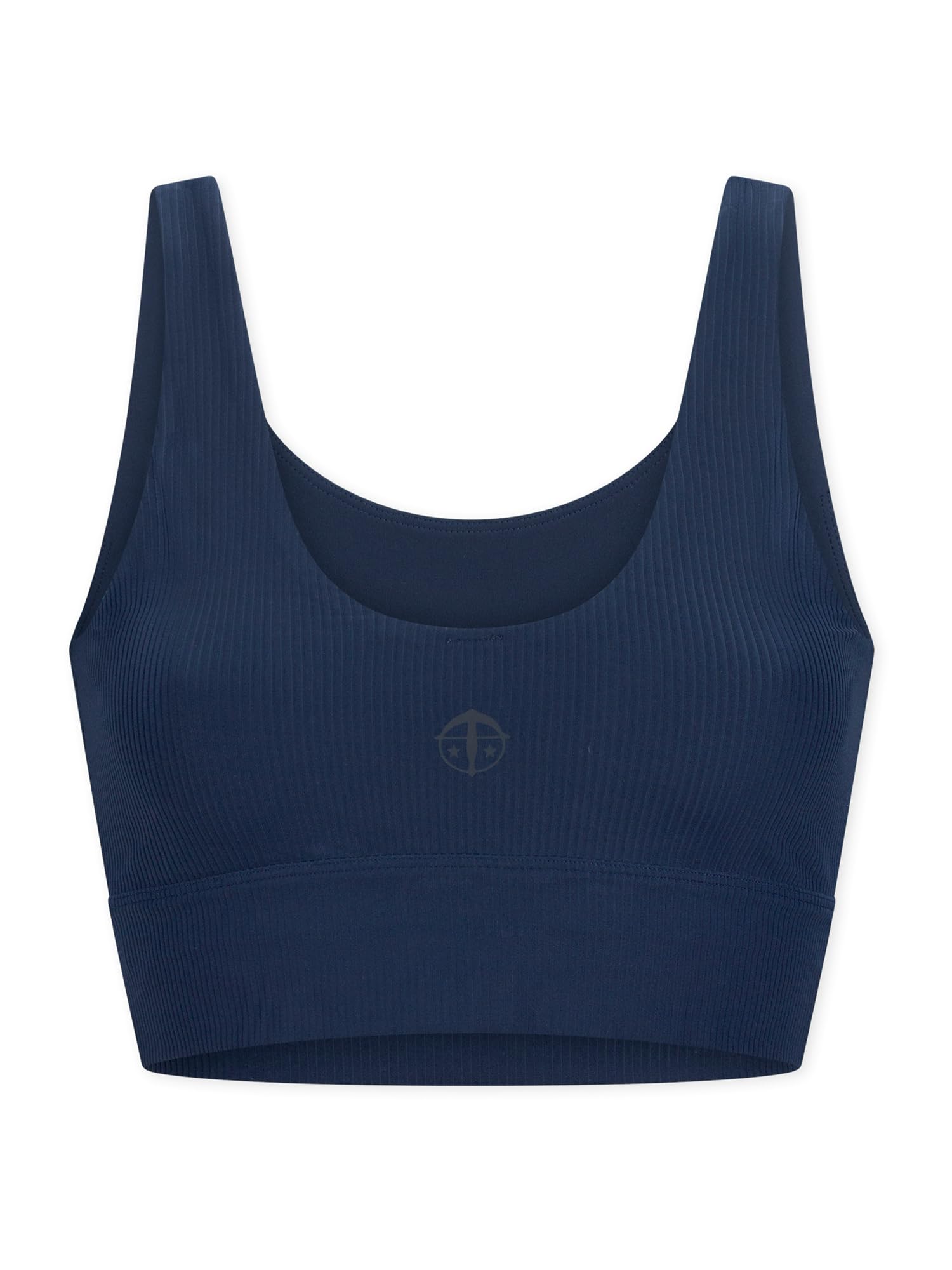 Schiesser Damen Bustier Doppelripp Active Sport BH breiteres Unterbrustband sportlicher Look Armbrust Motiv Rückseite
