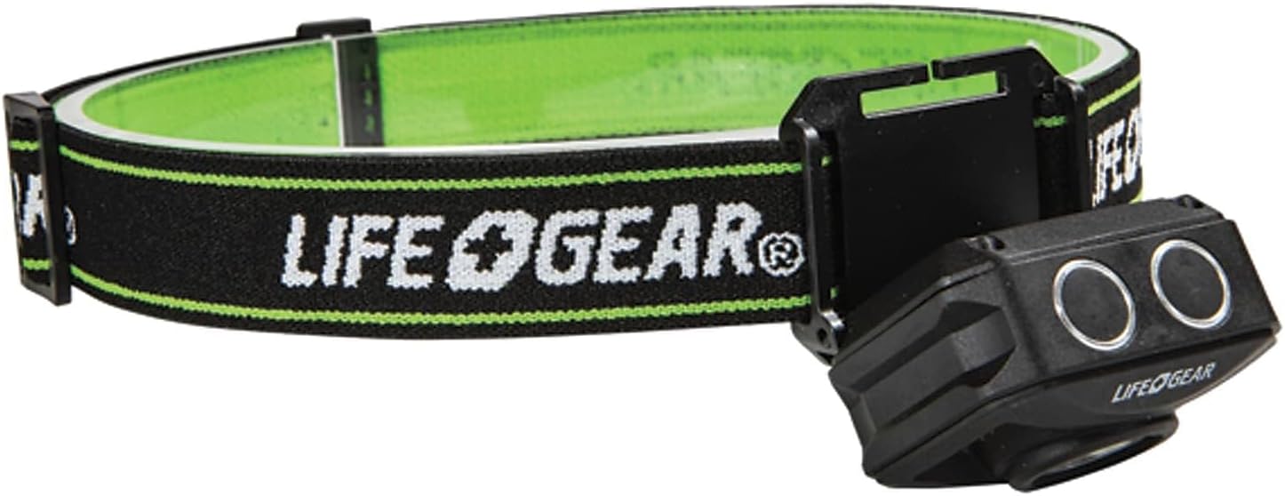Life+Gear LifeGear Adventure LED Headlamp, Green/Black (41-3919)