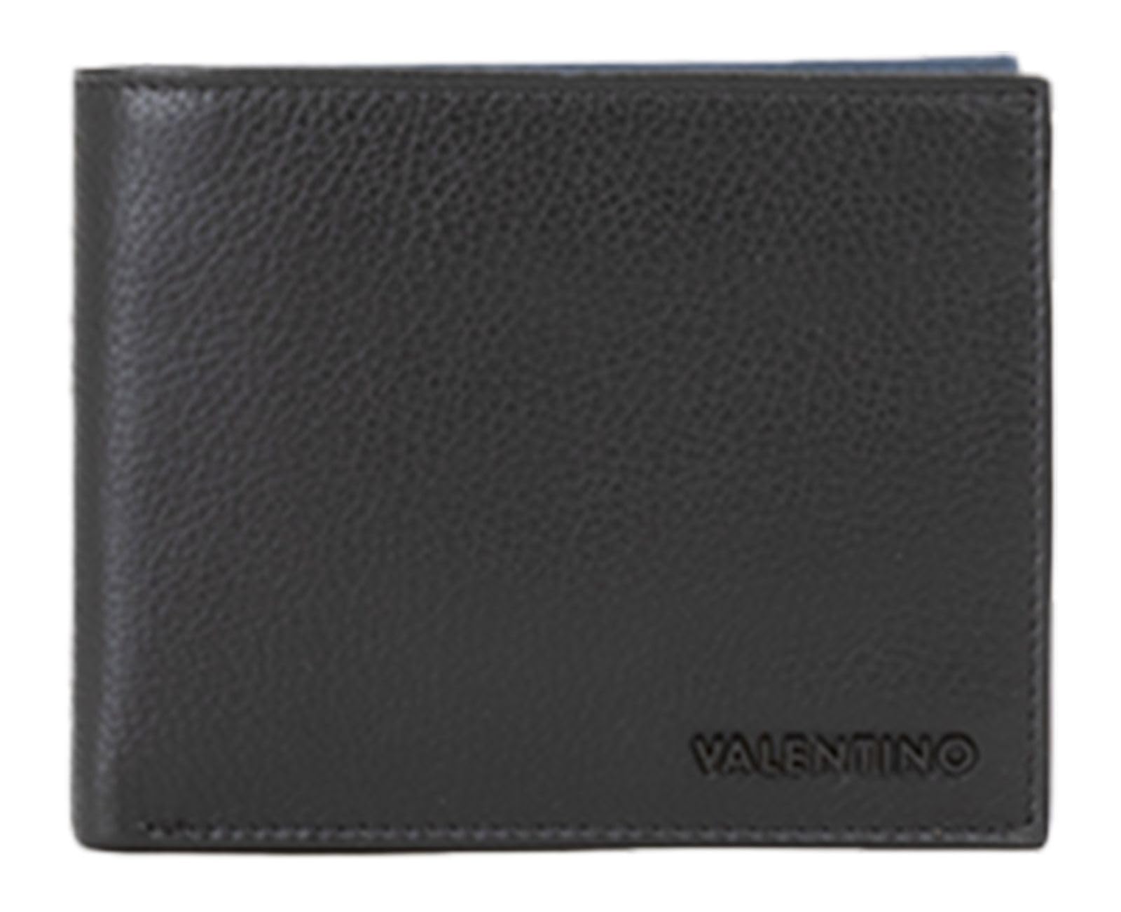 Valentino Leather Purse History Wallet Nero/Blu Black