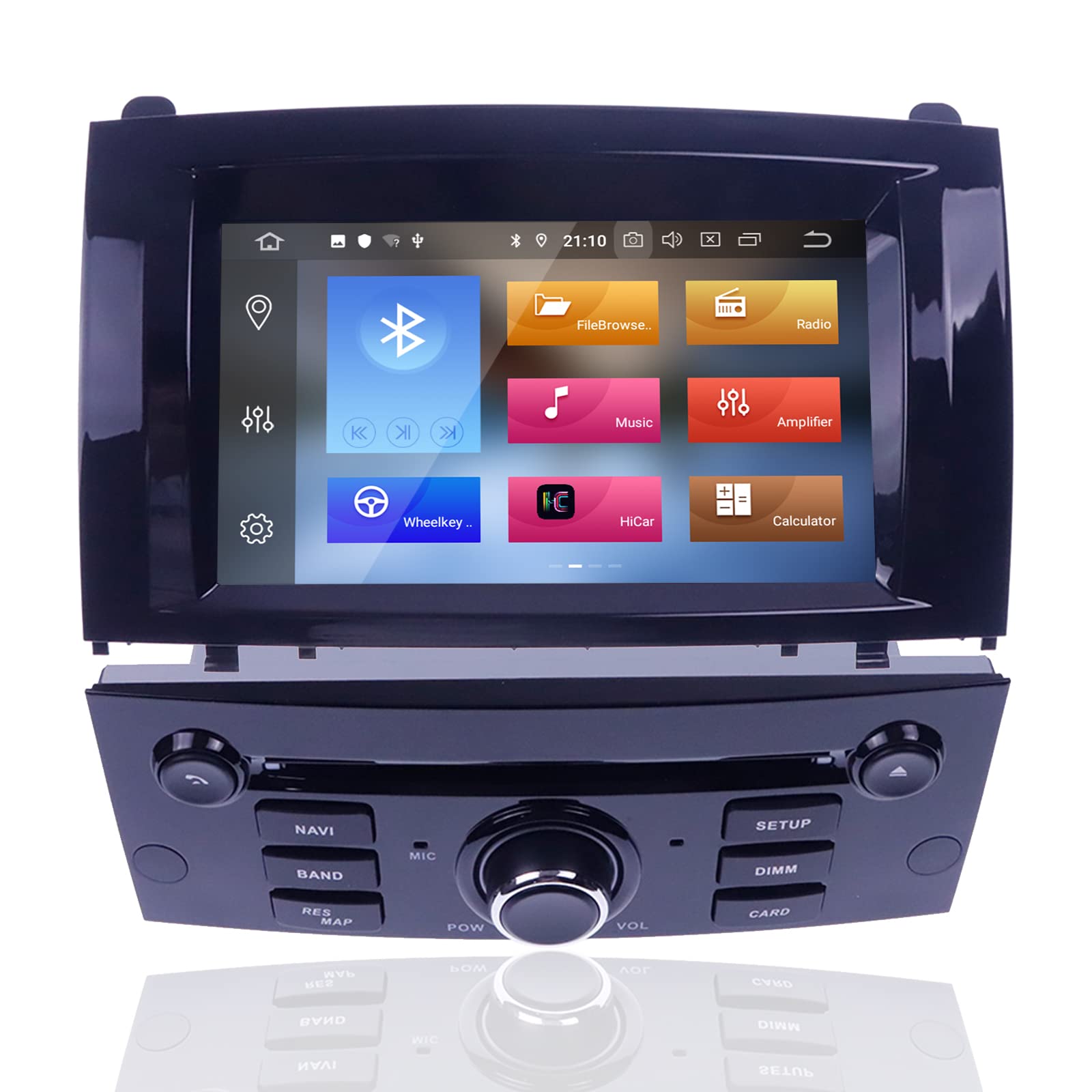 MOOKAKA Android 10.0 Auto Radio 1 DIN Navegación GPS para Peugeot 407 2004-2010 Reproductor Multimedia estéreo para automóvil Pantalla IPS con Carplay, SWC, WiFi, DSP, HDMI, RDS (MTK-16GB) — view 9
