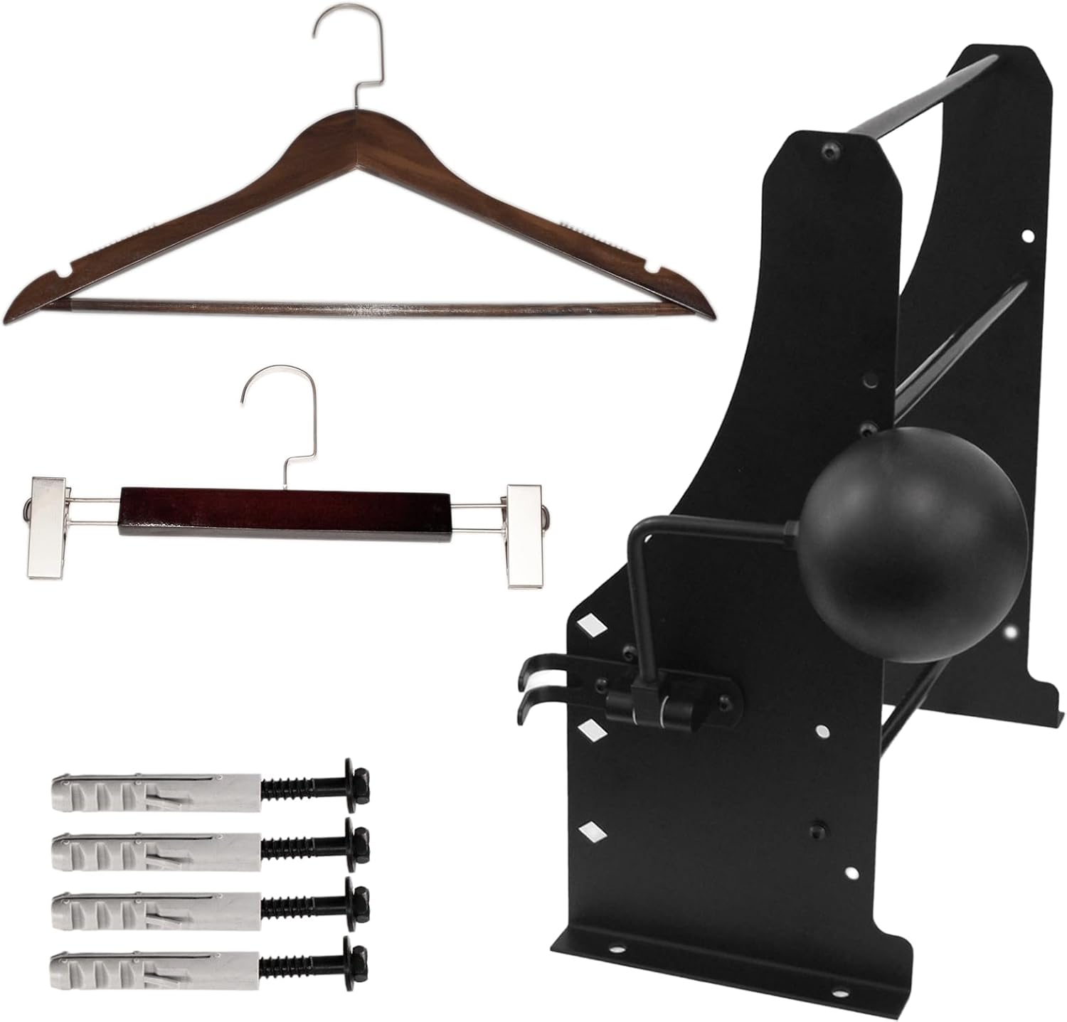Detach Depot Wall Mount Storage Rack Kit Tour Pack Trunk & Sissy Bar Backrest & Mounting Luggage Rack Wall Hanger Stand for Harley Road Street Glide Road King Electra CVO and Indian