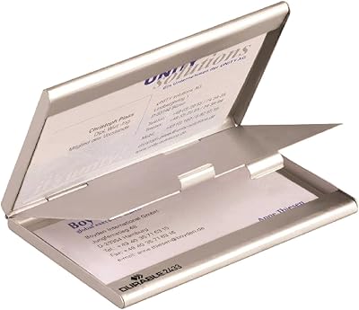 Durable 2433/23 Aluminium Business Card Box/Holder/Case Duo