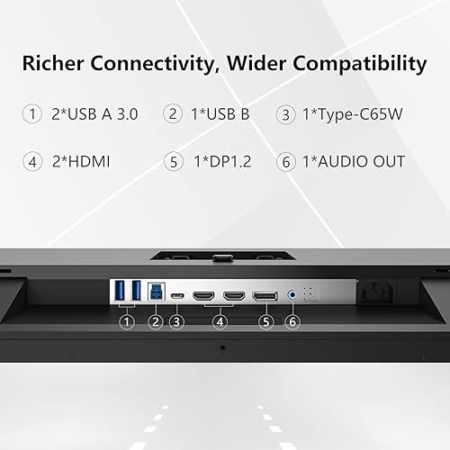 Miniatura 7 de INNOCN Monitor de PC ultraancho WQHD 3440 x 1440p de 34 pulgadas USB C, HDMI 2.0, DP 1.4, concentrador USB, PIPPBP, altavoz incorporado, altura