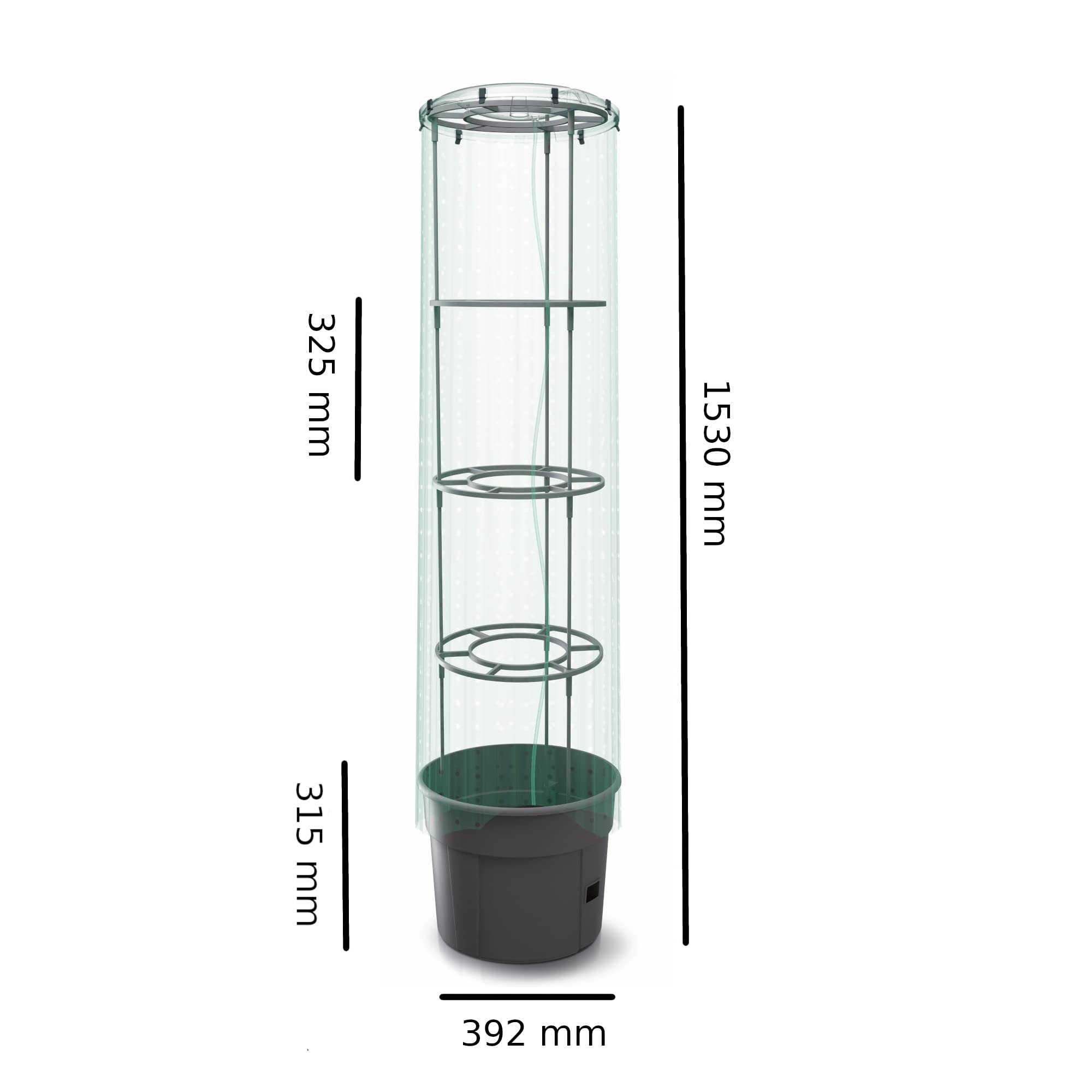 6x doniczka 28 l, doniczka na pomidory z folią ochronną LDPE i pokrywką, warzywa, uprawa pomidorów, ogród, taras, balkon doniczka na pomidory, szklarnia, folia przepuszczająca powietrze