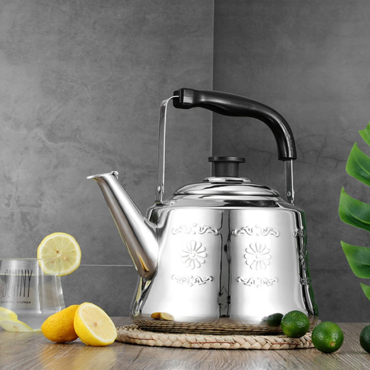 Hervidor de Agua Doméstico de 4 L en Acero Inoxidable Plata