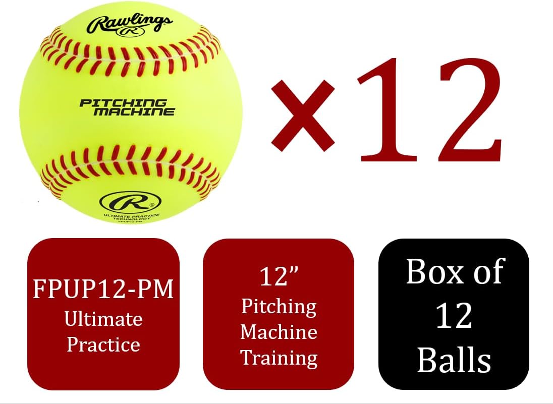 Rawlings | Ultimate Practice Softballs | For Use in Pitching Machines | 11" & 12" Options | 12 Count
