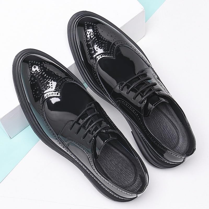 Formal Oxford Shoes for Mens Lace-up Platform Leather Non Slip Low Top Prom Wedding Comfort Orthopedic4