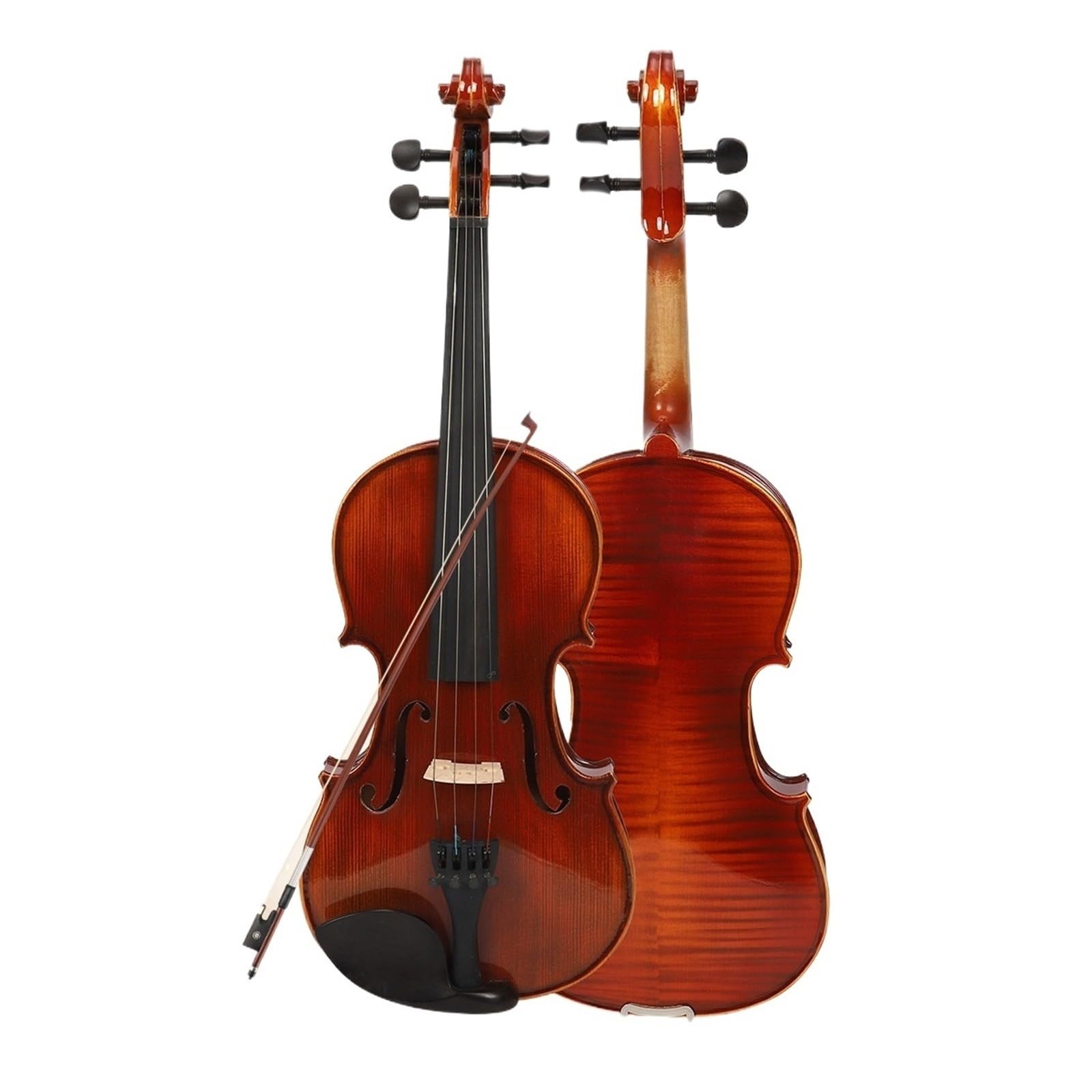 Violín De Práctica Para Adultos Con Patrón Artesanal Brillante De Madera Maciza Instrumento De 1/8 Instrumento De Violín(3/4)