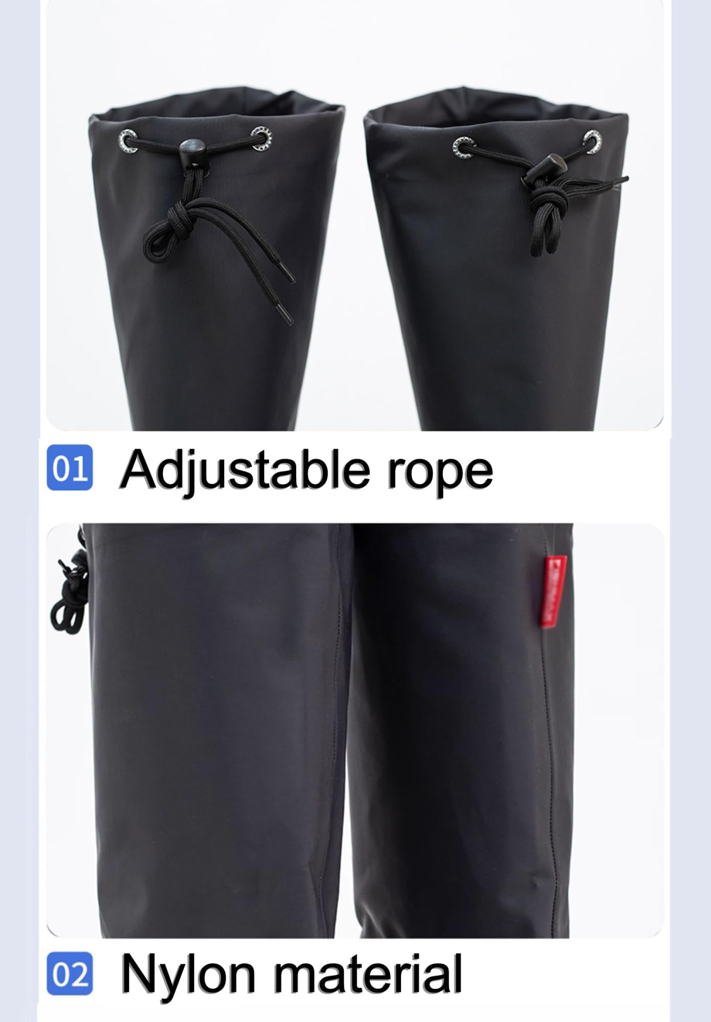 Stivali A Coscia Stivali da trampoliere da pesca in nylon impermeabili, con suola con tacchetti, leggeri e facili da trasportare(Size:41 EU)