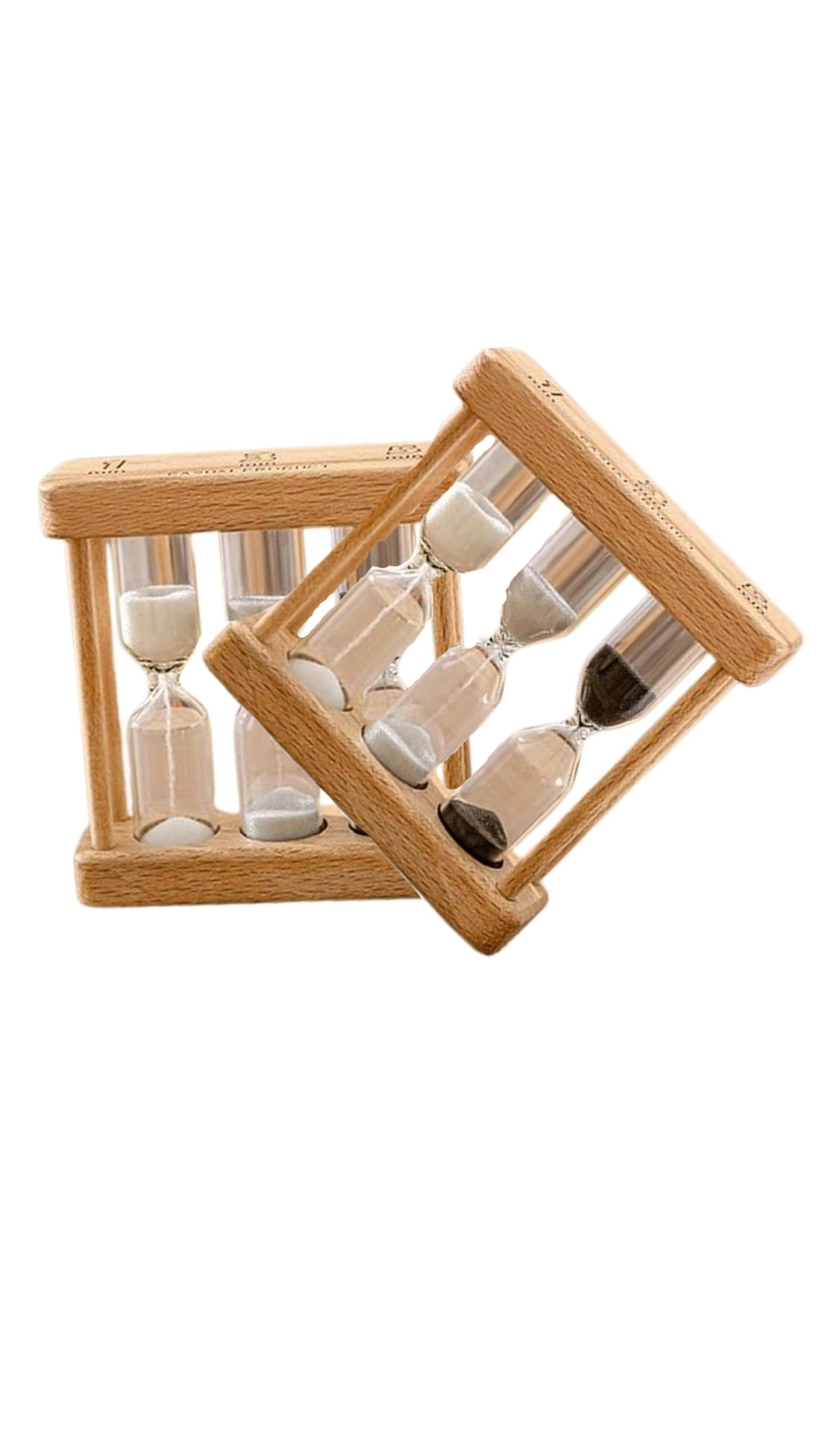 Classic Wooden Frame Sand Hourglass Timer, Decorative Sandglass Clock for 1/3/5 Minute Timing, l for Games, Classroom, Home & Office Décor, Gift-Ready Design, Vintage Style