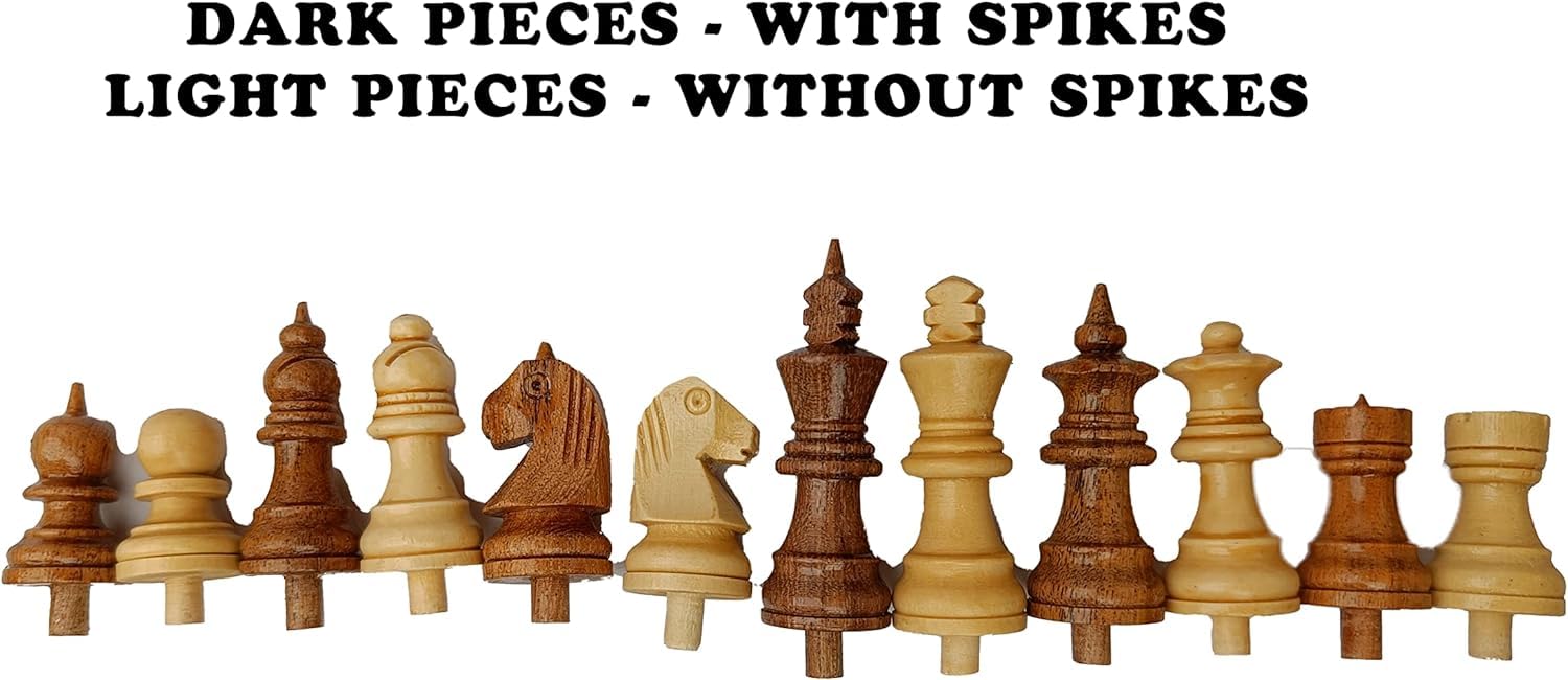 Rosewood Foldable Travel Chess Set for Blind Visually Impaired Low Vision Players 10 Inch Tactile Pegged Chess Board with Raised Squares Portable Storage Accessible Board Game