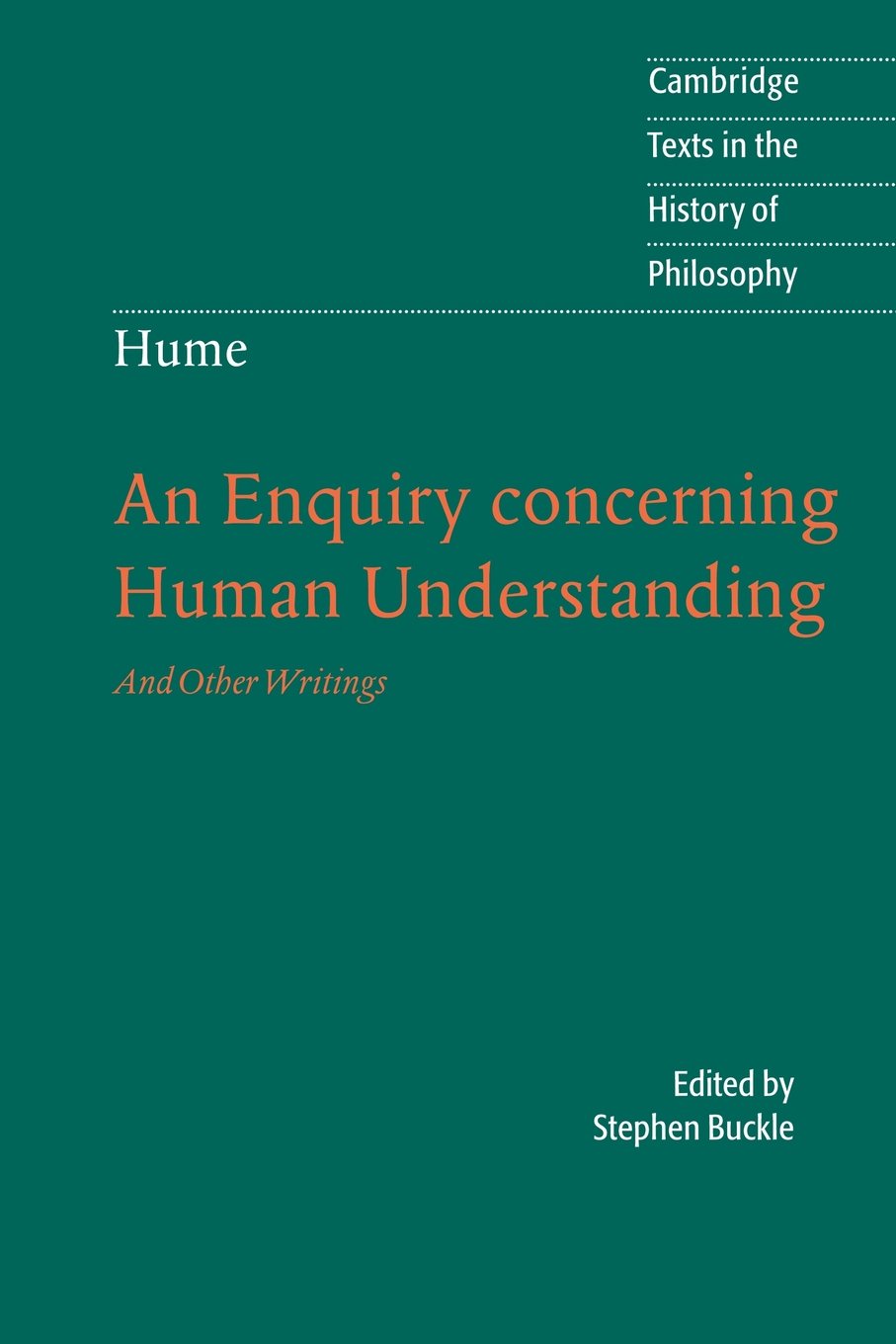 David Hume - An Enquiry Concerning Human Understanding & Other Writings - Philosophy Paperback