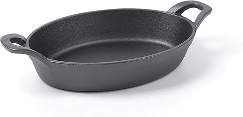 Miniatura 12 de HAWOK Mini servidor ovalado de hierro fundido de 12 oz Set de 6.. Negro03