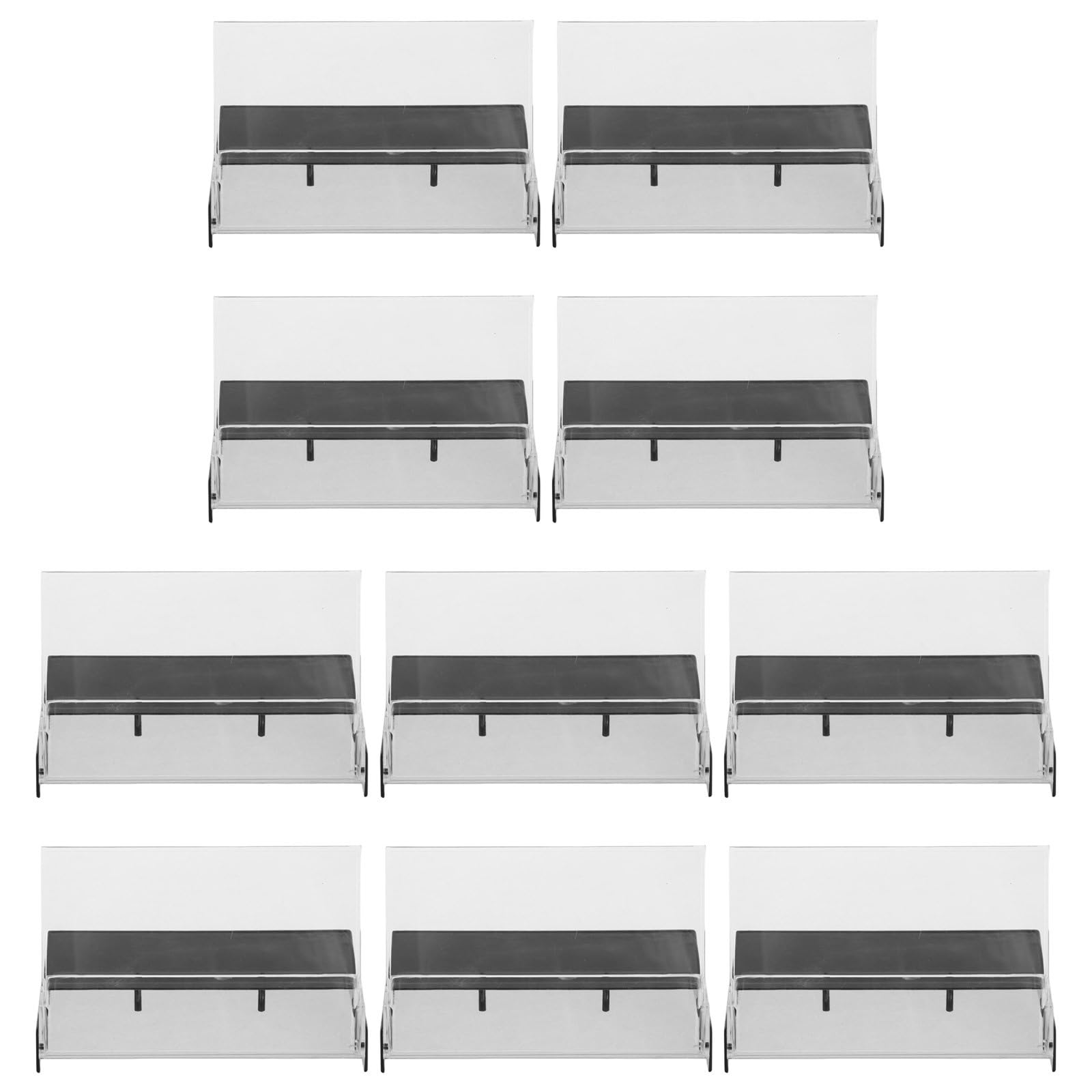 Caja Organizadora de Casetes 10 Piezas Negra, Estuche Compacto de Plástico Ps Transparente para Almacenamiento de Cintas de Cassette, Estuche Multiuso para Viaje y Hogar