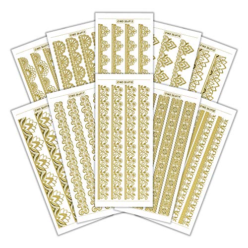 Peel Off Stickers Lot de 10 feuilles d'autocollants CPD 3019 de qualité supérieure - Double relief - Multicolore - Taille unique Cover