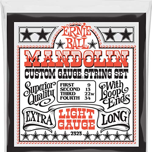 Encordoamento 009-034 P/Mandolin Light Loop End (Laco) Aco Inoxidavel P02323 Ernie Ball - P02323