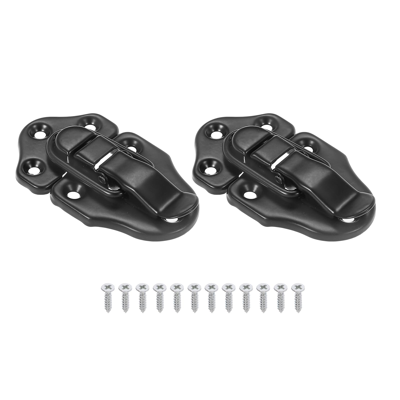 PATIKIL Retro Style Duckbilled Toggle Hasp Latch, 2 Pack Small Metal Vintage Box Toggle with Mounting Screw for Jewelry Cabinet Wooden Ordinary Box