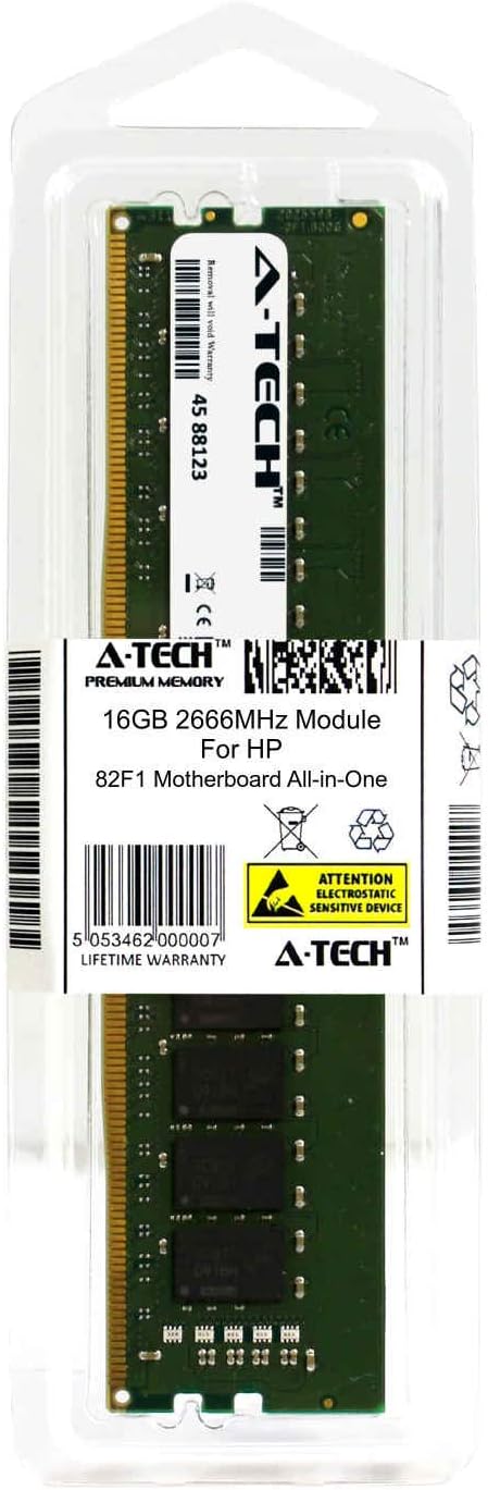 A-Tech 16GB Module for HP All-in-One 82F1 Motherboard Desktop & Workstation Motherboard Compatible DDR4 2666Mhz Memory Ram (ATMS276753A25823X1)