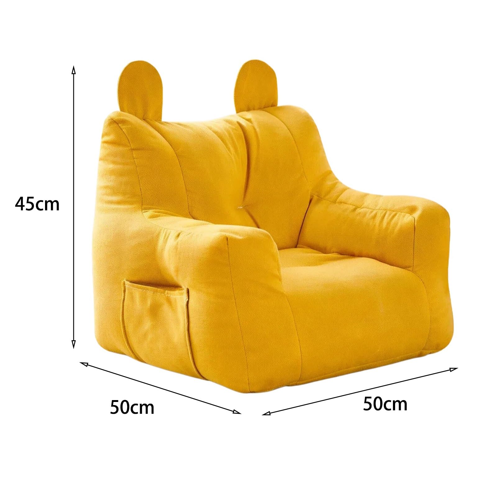 Sitzsack-Stuhl Lazy Sofa Sitzsack Stuhl Kleines Lesen Rückenlehne Schlafzimmer(Weiß)