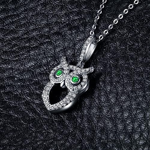 Collier émeraude nano argent 925, pendentif choux style chic quotidien - 5