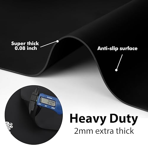 Miniatura 3 de Tapetes de silicona extra gruesos de 0.079 pulgadas para encimera de cocina, resistente al calor, 23.6 x 15.7 pulgadas, protector de encimera de