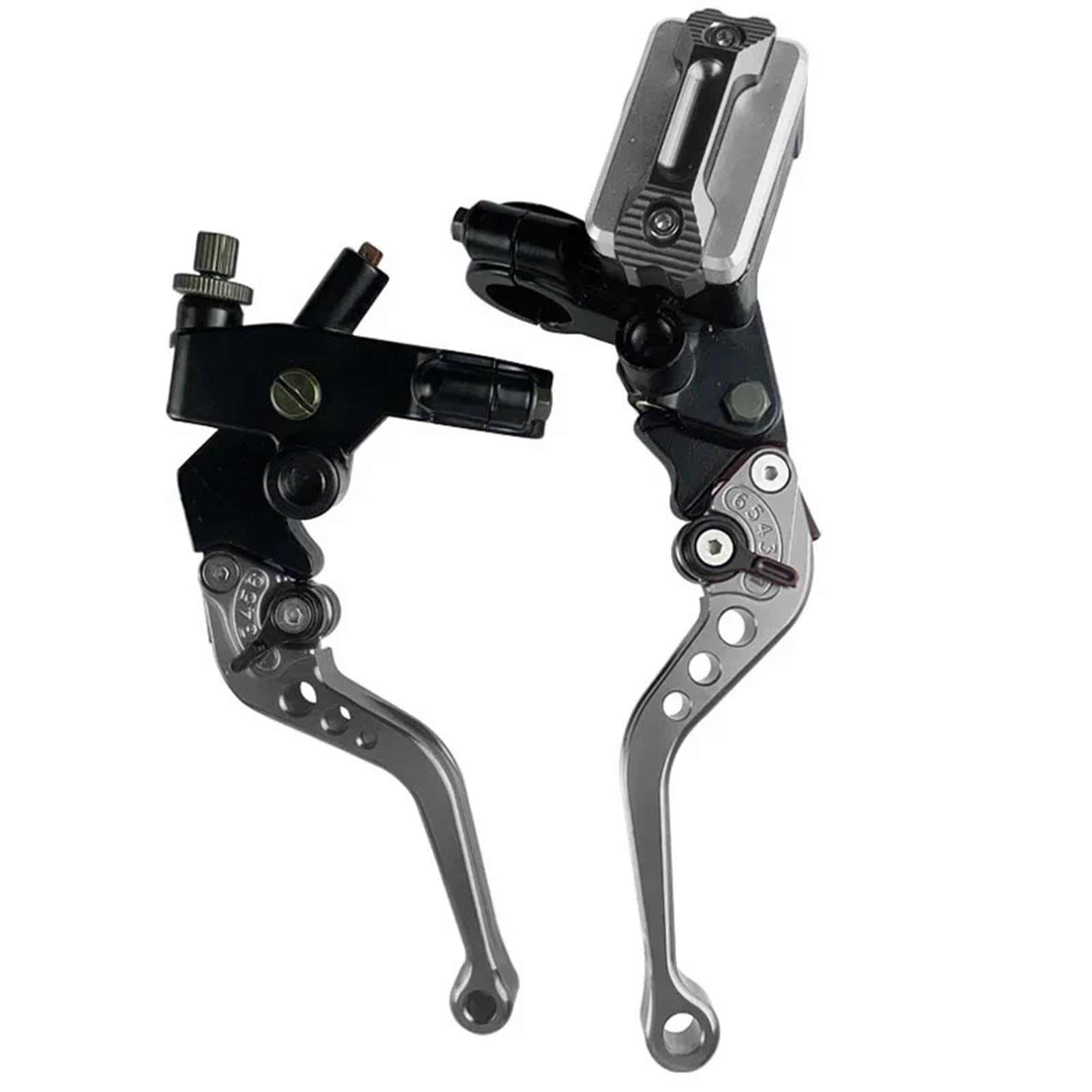 Hydbcnp Titanium A Forward Brake Pump Motorcycle Rear Brake Pump Universal Motorcycle Brake Master Cylinder Lever Cable Clutch Reservoir Fit For Scooter Sport Dirt Bike(Titanium A)