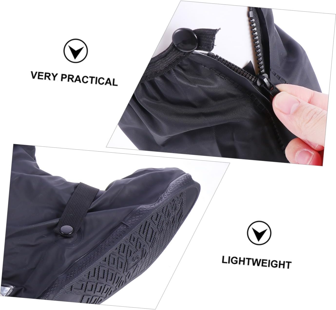 TOYANDONA Overshoes for Cycling and Fishing Durable Protective Shoe Covers Non-Slip and Dirt Black for Outdoor Activities