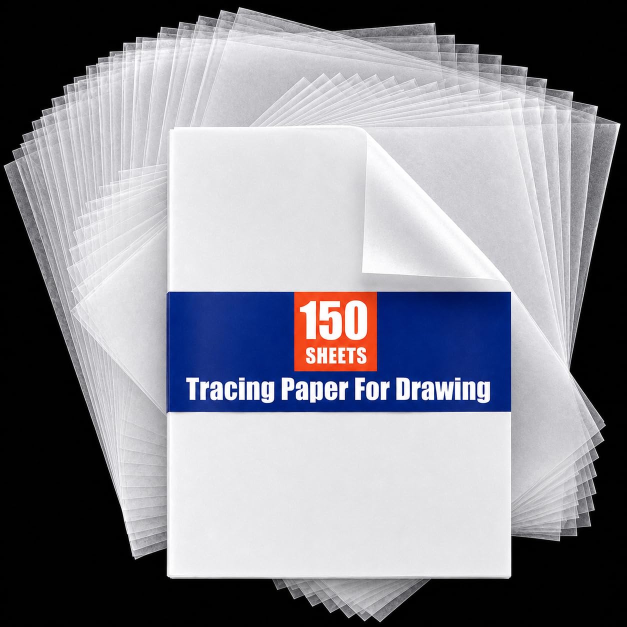 Transfer Paper Tracing Paper for Drawing Trace Paper - PSLER 240 Sheets White Translucent Tracing Paper with 5Pcs Pencil on Artist Lettering Sketch Drawing