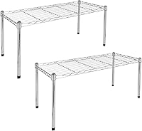 Vista 11 de Simple Deluxe Estantes de almacenamiento de 3 niveles, capacidad de carga de 750 libras, 24.02 pulgadas de ancho x 13.78 pulgadas de profundidad x