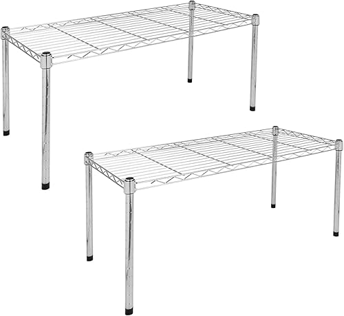 Miniatura 11 de Simple Deluxe Estantes de almacenamiento de 3 niveles, capacidad de carga de 750 libras, 24.02 pulgadas de ancho x 13.78 pulgadas de profundidad x