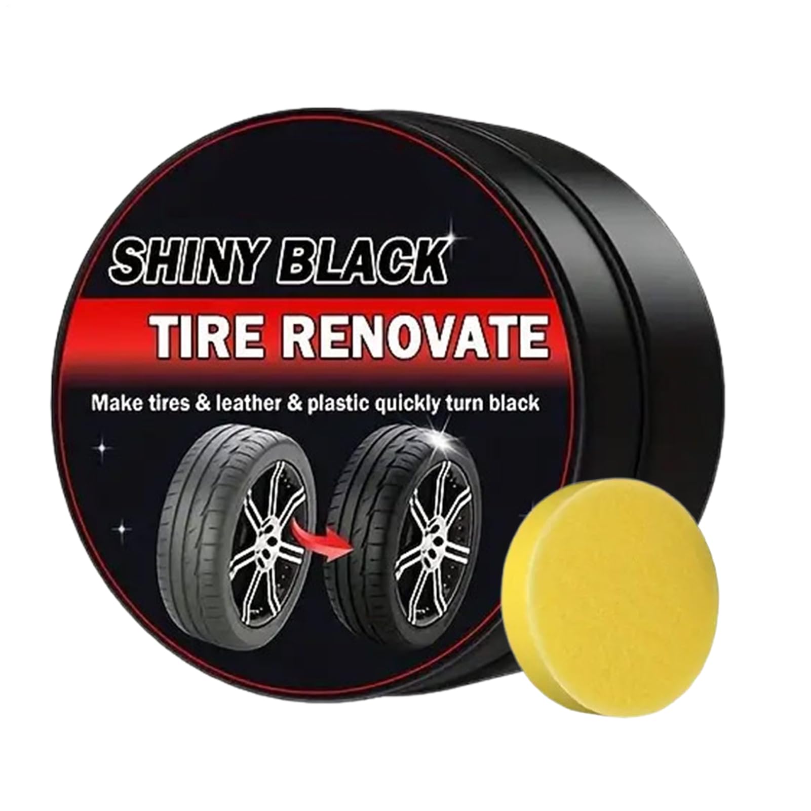 Generisch Leather Repair Cream, Professional Restorer Conditioner, Car Interior with Sponge, Multisurface Protection Shine, Vehicle Dashboard Care for Tire Seat and Restoration Maintenance