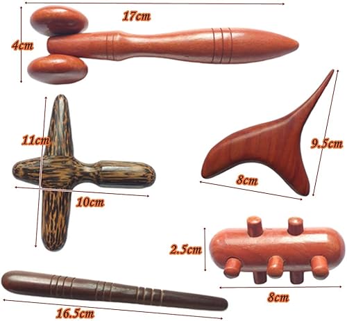 Miniatura 3 de Reflexology - Masajeador tailandés tradicional de madera para cuerpo completo, gancho para espalda, spa, cara, terapia Gua Sha, herramienta de