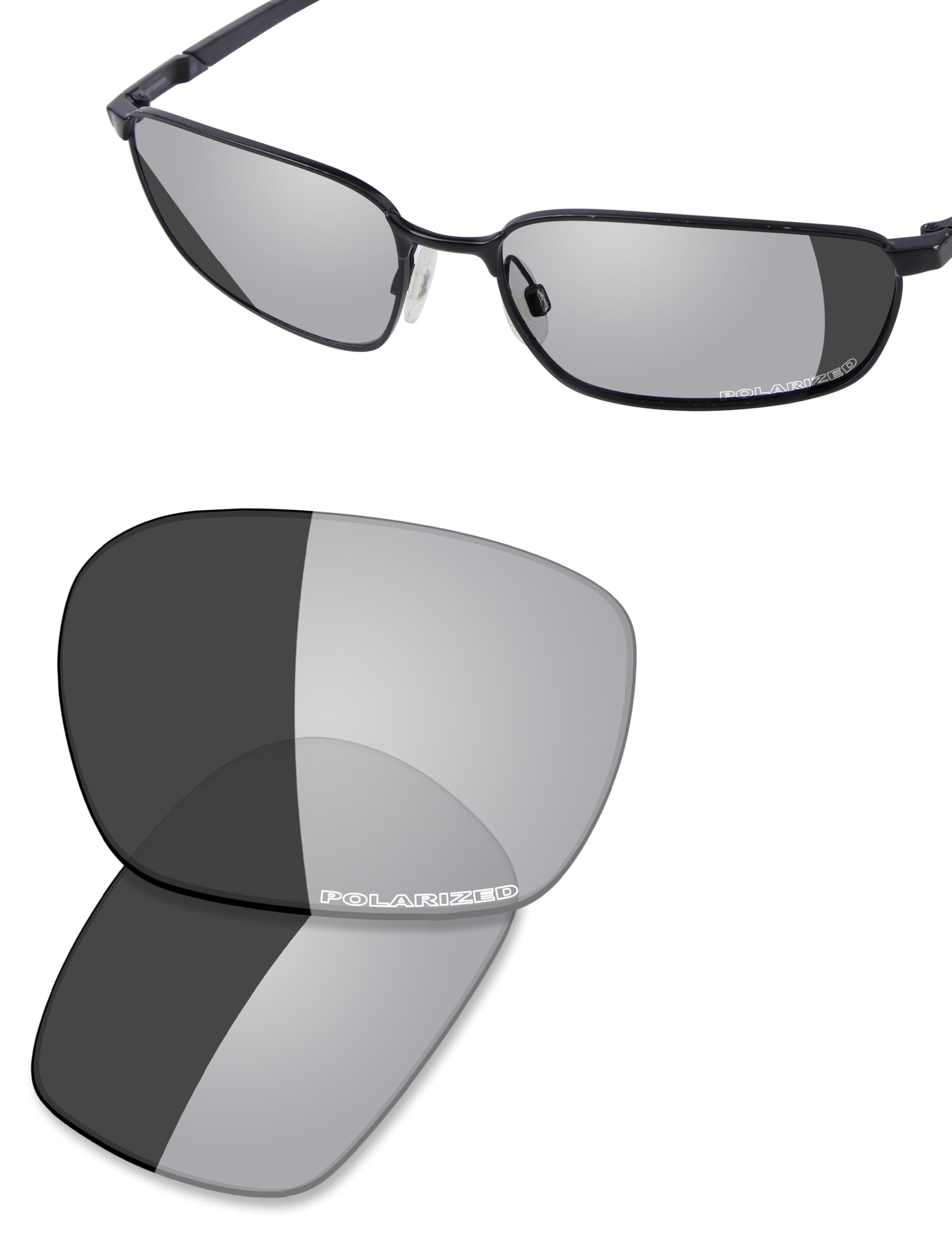 Saucer Lentes y almohadillas nasales de repuesto prémium para gafas Oakley Extender OX3249 de 58 mm, protección UV400, antiarañazos