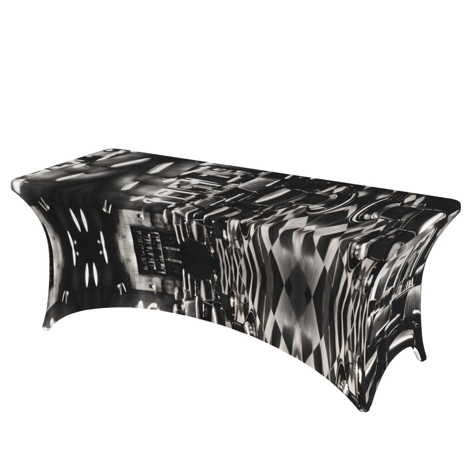 Nappe de table extensible 1,8 m au motif Barber Shop monochrome haute densité