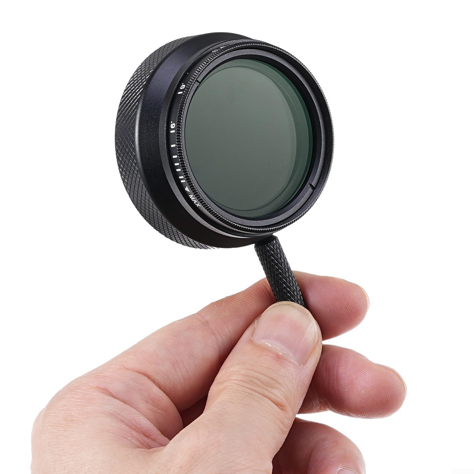 Filtro di visualizzazione cinematografico da 37 mm, 9-stop, regolabile, vetro ND (1-9 ingranaggi) | Regolazione a 9 stop, fattore 2x-512x, controllo preciso dell'esposizione, vetro ottico, telaio in alluminio