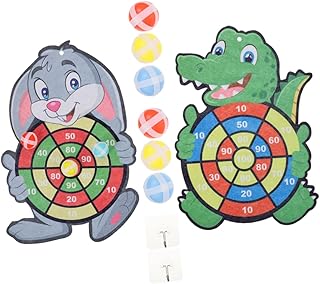 Sosoport 2 Conjuntos De Brinquedos De Bola Pegajosa Para Crianças Idades Jogos De Tabuleiro Jogo De Tabuleiro Tabuleiro De Dardos Com Bolas Para Crianças Placas De Bola Pegajosa