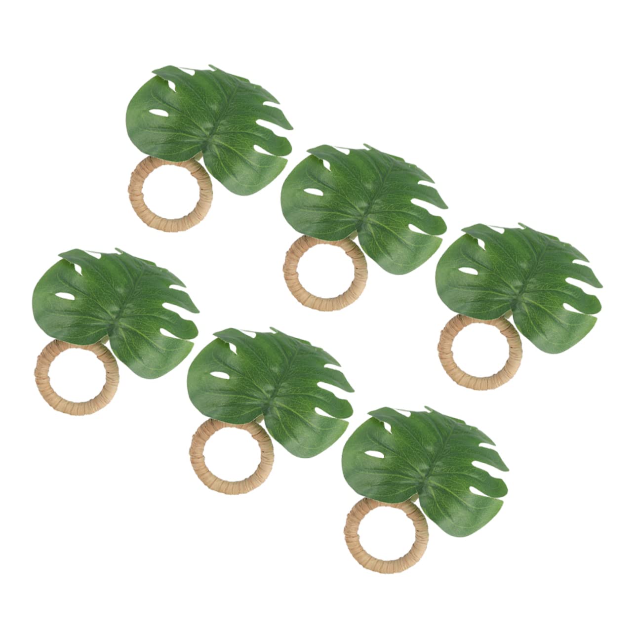 ULTECHNOVO 4 Set Portatovagliolo Portatovaglioli Per Tavoli Ringraziamento Arredamento Nozze Fibbia Del Tovagliolo Realistica Delicata Fibbia Per Tovaglioli Cannuccia 6 Pezzi*4