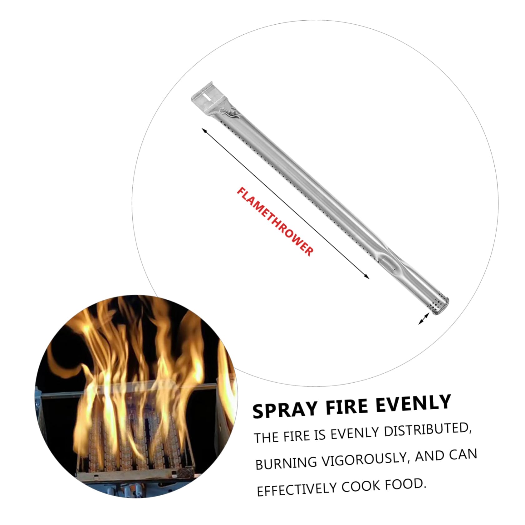 HEMOTON 4pièces Tube De Brûleur Acier Inoxydable pour Four à Gaz De Rechange pour Barbecue Résistant Chaleur