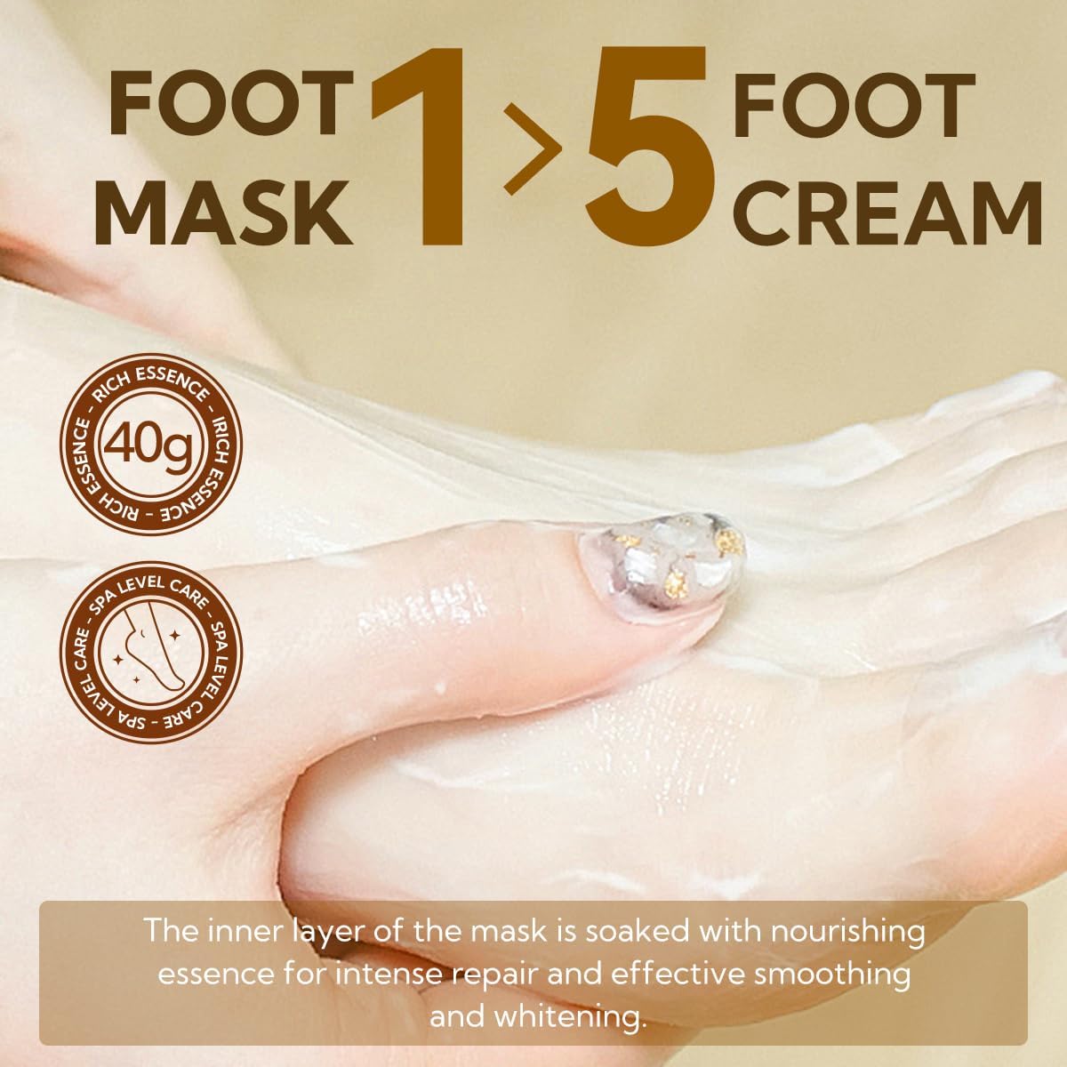 LANBENA Coffee Foot Peel Mask(1 Pairs),Exfoliator Peel Off Calluses Dead Skin Callus Remover,Repair Rough Heels & Get a Smooth Skin for Men and Women