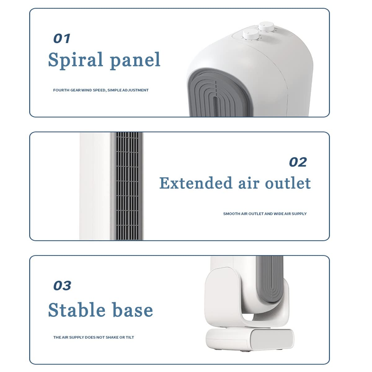Ventilador de Piso sin aspas, circulador de Aire, Ventilador de Escritorio portátil, con Control Remoto, Opciones de 4 velocidades, oscilación de 80 °, for Dormitorio, Sala de Estar, Cocina
