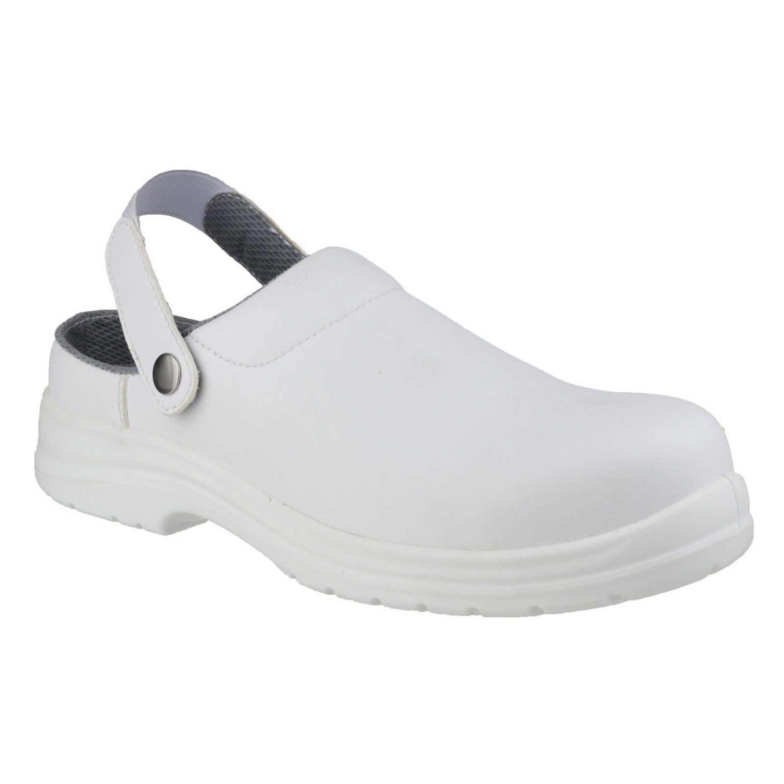 Amblers Safety FS512 White Clog White Size 8