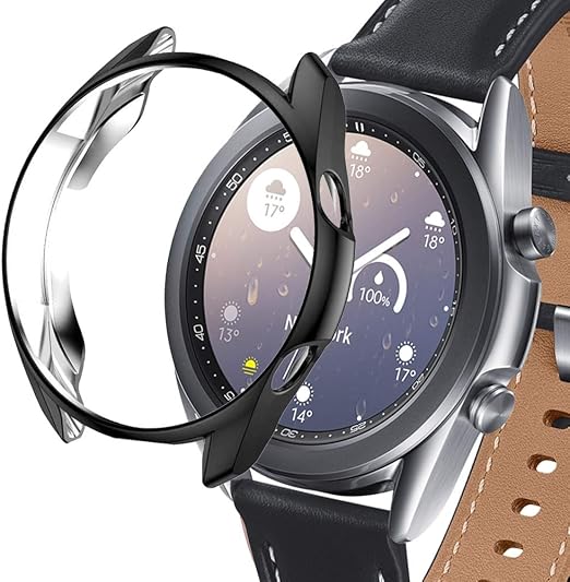 Amazon.com: Miimall Compatible Samsung Galaxy Watch 3 41mm Case Cover, Soft  TPU Plated Protective Protector Bumper Cover Case for Samsung Galaxy Watch 3  41mm Black : Cell Phones \u0026 Accessories