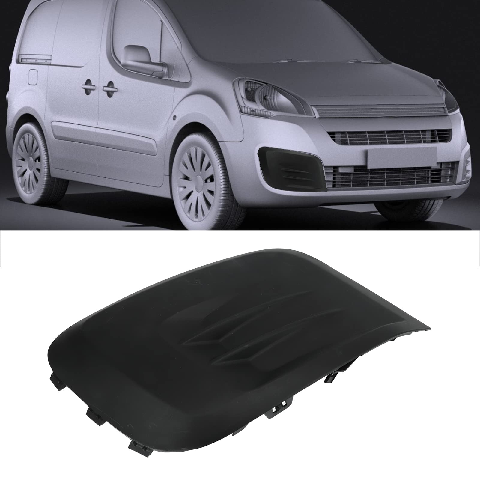 Grille Antibrouillard Droit Berlingo,Pare Choc Avant Noir Berlingo,Grille De Pare-Chocs Avant,Grille De Pare-Chocs Avant Droit Côté Passager 1613564580 Rempment Pour Berlingo Sans Phares Antibrouillar