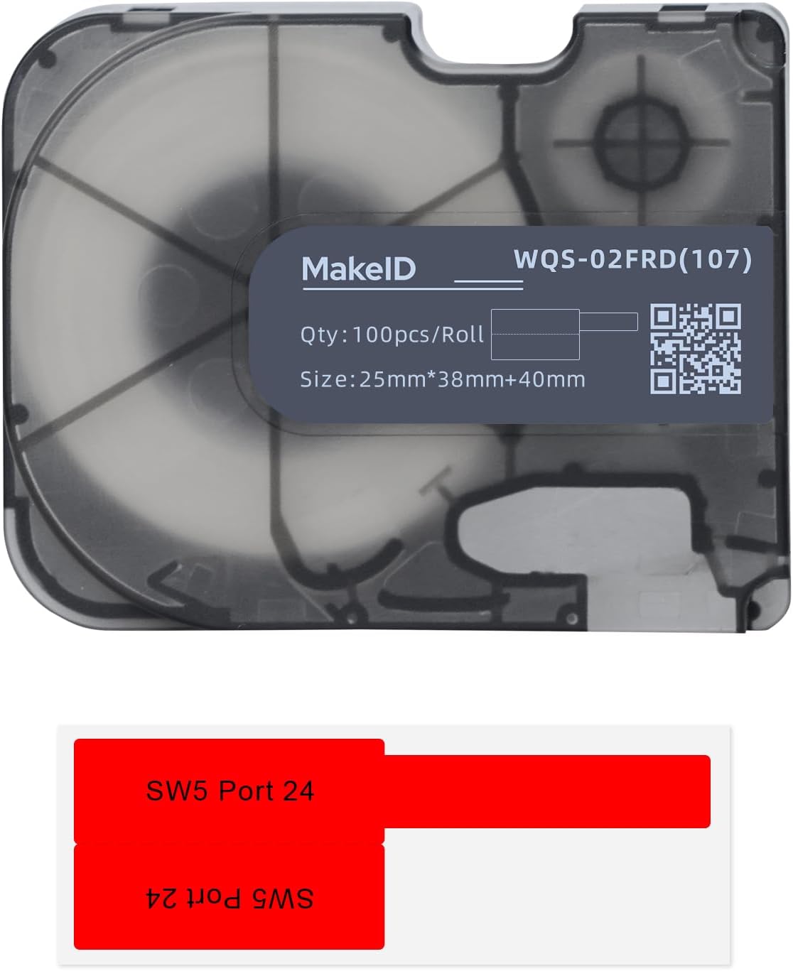 MakeID P31&P31S Pre-Sized Matte Polypropylene Labels with Ribbon Label, Indoor/Outdoor ID and Equipment Labeling - 188pcs/roll