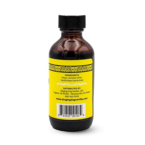 Miniatura 2 de Singing Dog Vanilla Extracto de vainilla puro, botella de 2 onzas líquidas, vainilla sin azúcar, totalmente natural, sin OMG, sin maíz, kosher,