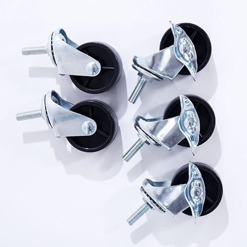 Miniatura 8 de Estante de almacenamiento de 6 niveles, estantería de alambre, organización de estante independiente con ruedas, estantes de almacenamiento sobre